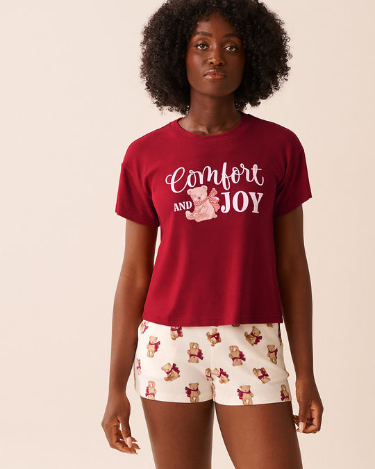 Teddy Bear Print Recycled Fibers T-shirt