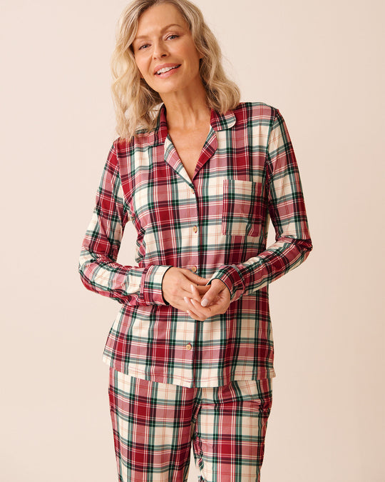 Red Plaid Super Soft Button-down Shirt