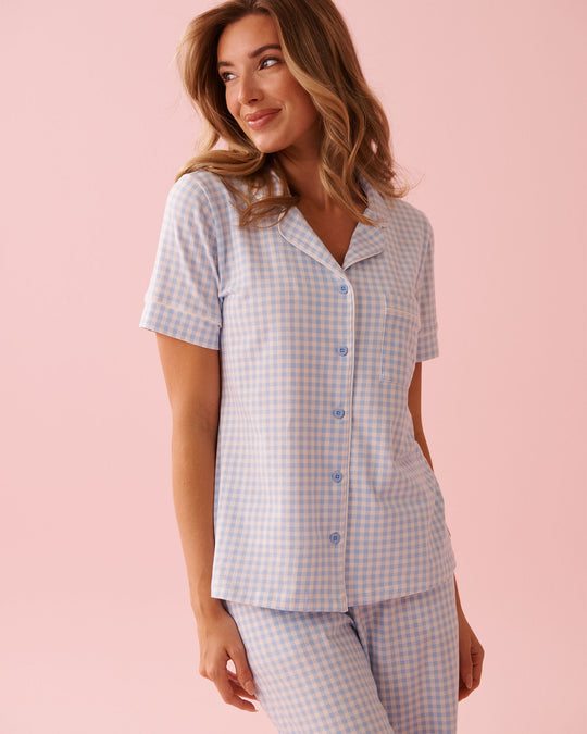 Cotton Short Sleeve Button-down Shirt