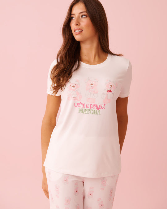 Spa Time Teddy Print Super Soft T-shirt