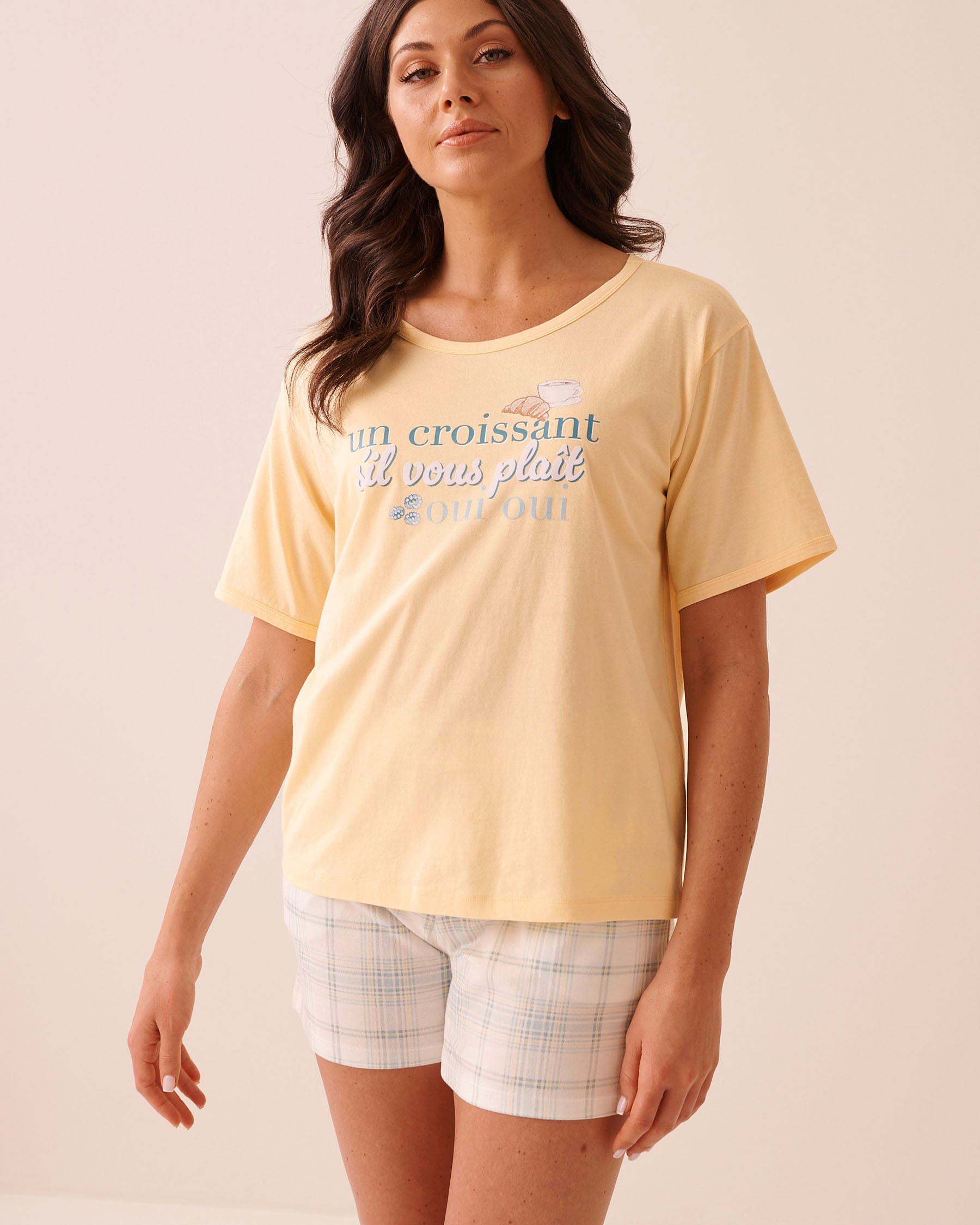 Croissant Print T-shirt | La Vie en Rose KSA