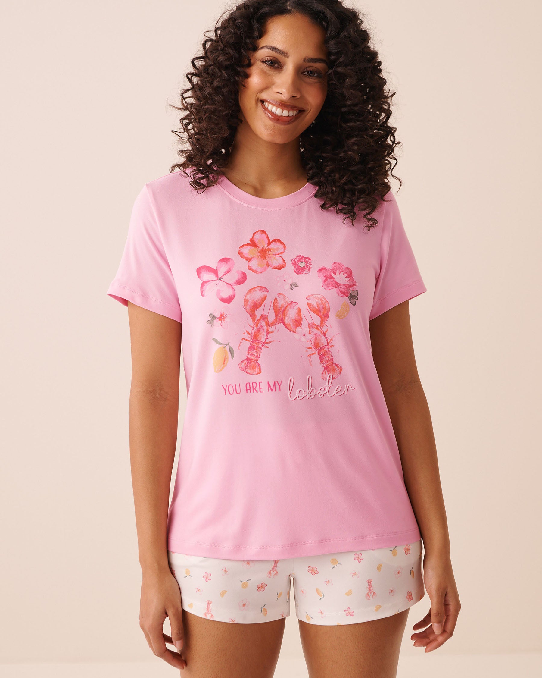 Lobster Floral Print Super Soft T-shirt | La Vie en Rose KSA