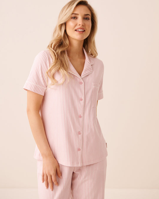 Cotton Short Sleeve Button-down Shirt