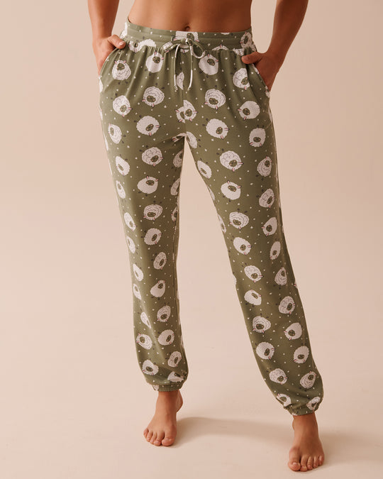 Sheep Print Super Soft Jogger Pajama Pants