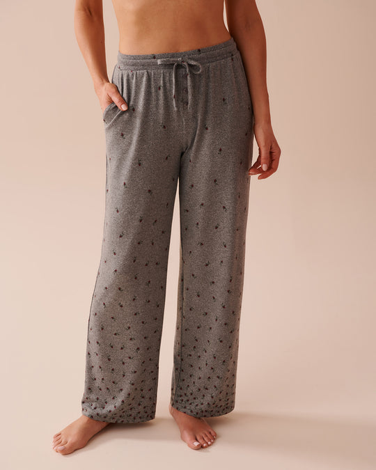 Rose Print Recycled Fibers Pajama Pants