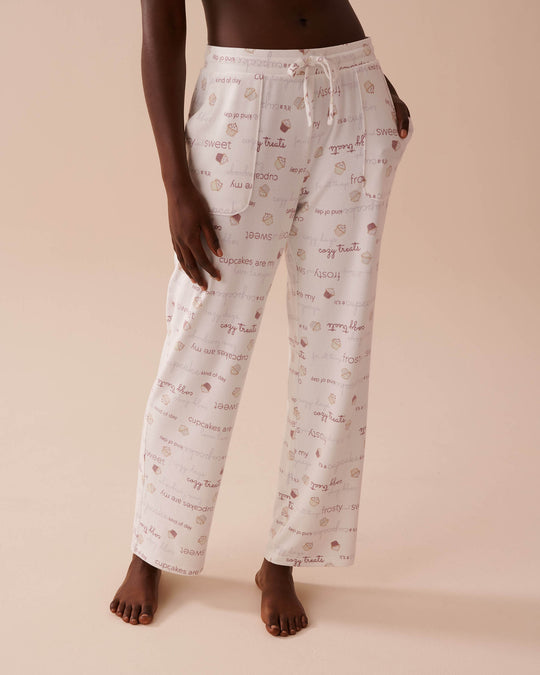 Cupcake Print Recycled Fibers Pajama Pants