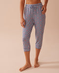 Gingham Print Recycled Fibers Capris | La Vie en Rose KSA