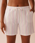 Multistripe Cotton Bermuda Shorts | La Vie en Rose KSA
