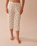 Honeycomb Print Cotton Capris | La Vie en Rose KSA