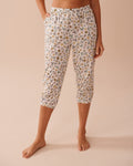 Sunflower Print Cotton Fitted Capris | La Vie en Rose KSA
