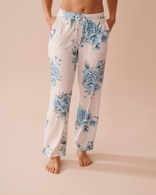 Hydrangea Print Super Soft Pajama Pants| La Vie En Rose KSA