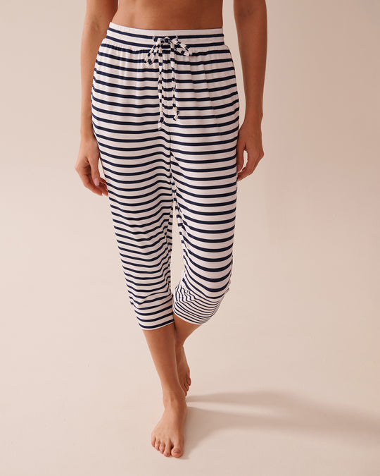 Nautical Stripe Super Soft Pajama Capris