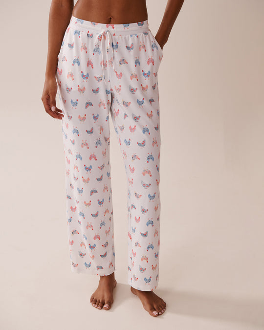 Chicken Print Super Soft Pajama Pants| La Vie En Rose KSA