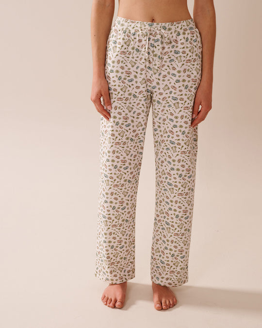 بنطال بيجاما ناعم جدًا بطبعة ضفدع