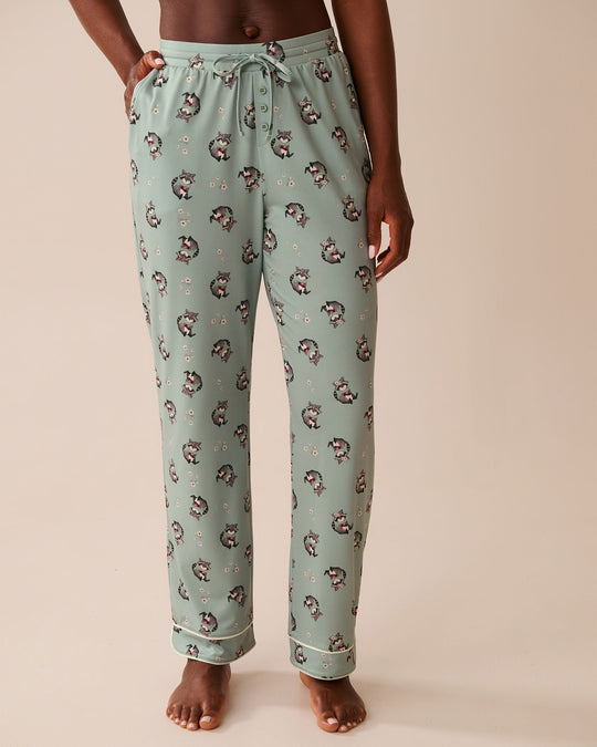 Raccoon Print Super Soft Pajama Pants
