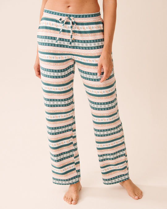 Deer Print Recycled Fibers Pajama Pants