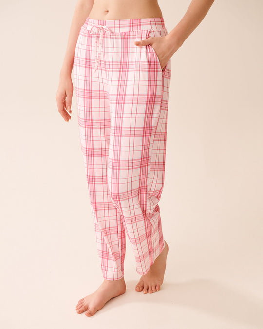 Pink Plaid Super Soft Pajama Pants