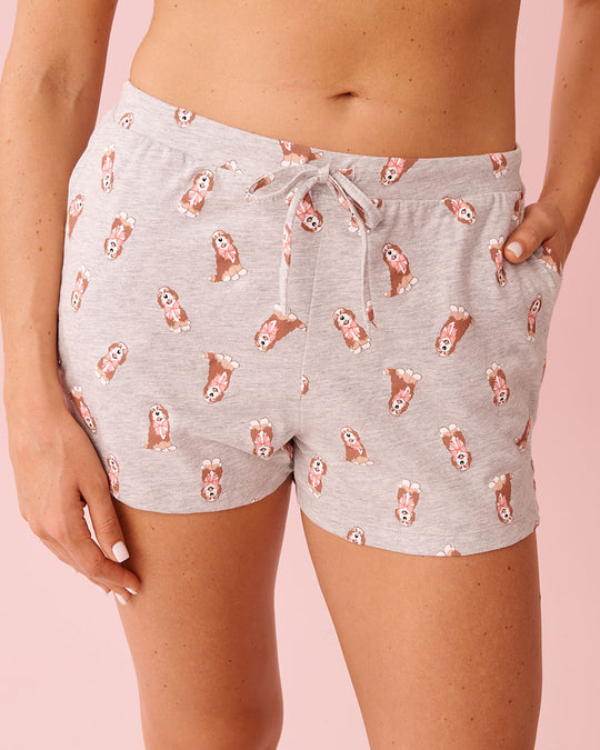 شورت بيجاما قطني بطبعة كلب