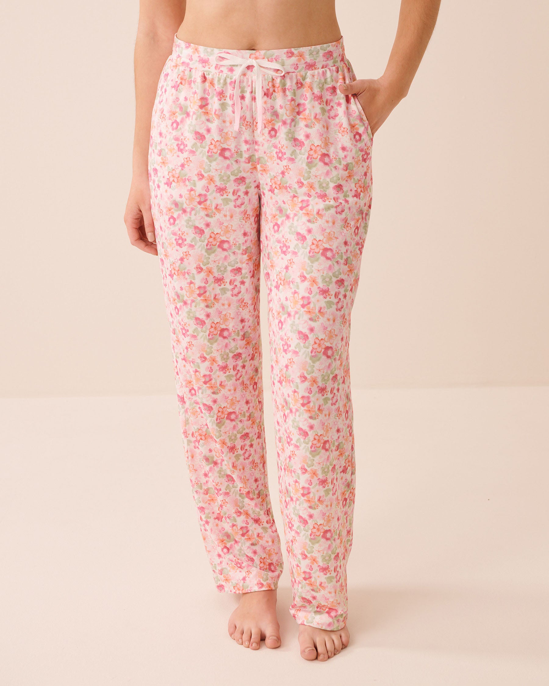 Watercolour Floral Print Super Soft Pajama Pants | La Vie en Rose KSA