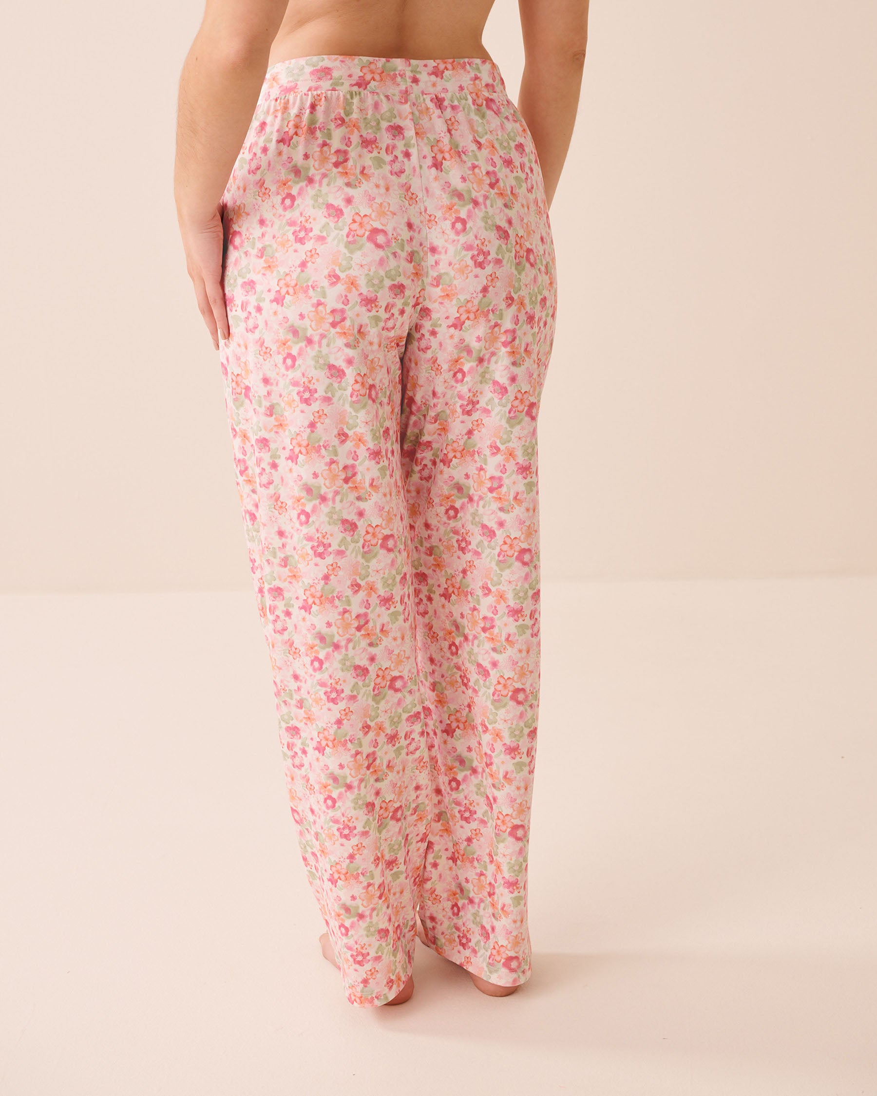 Watercolour Floral Print Super Soft Pajama Pants la Vie en Rose