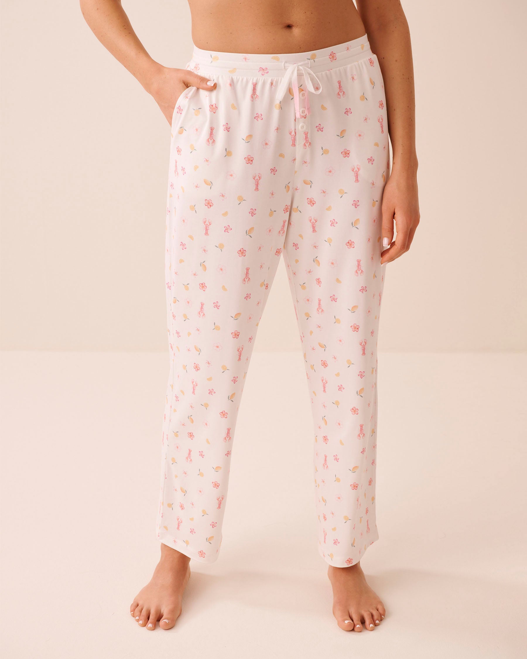 Lobster Floral Print Super Soft Pajama Pants | La Vie en Rose KSA