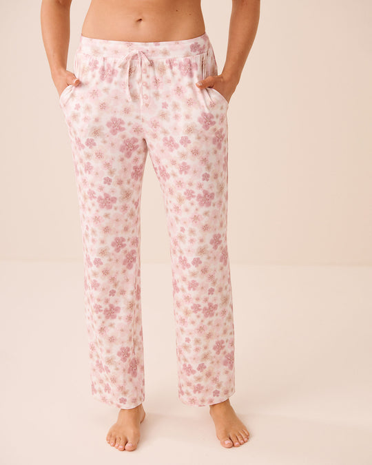 Leopard Flower Print Super Soft Pajama Pants