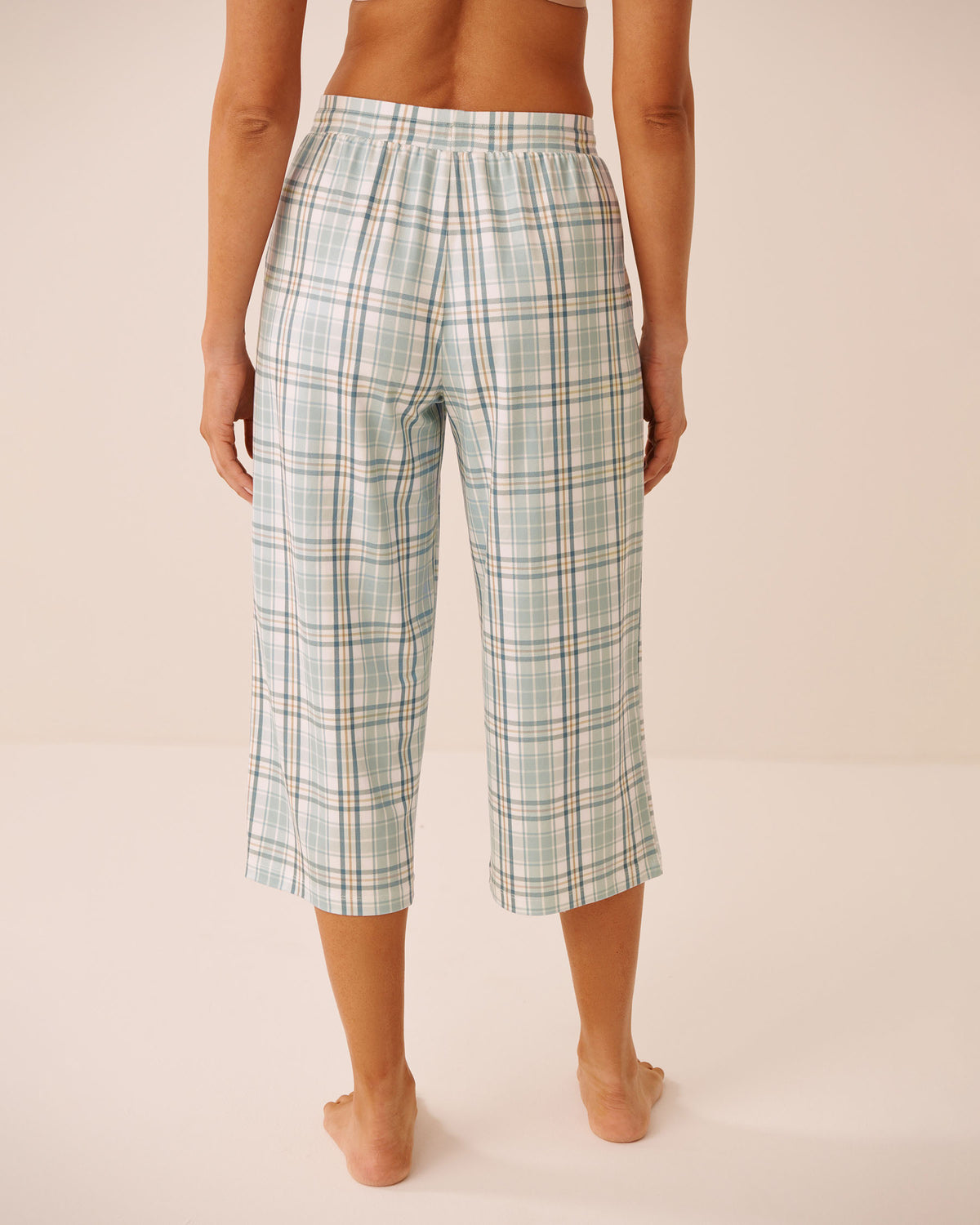 Blue Plaid Super Soft Pajama Capris AW26