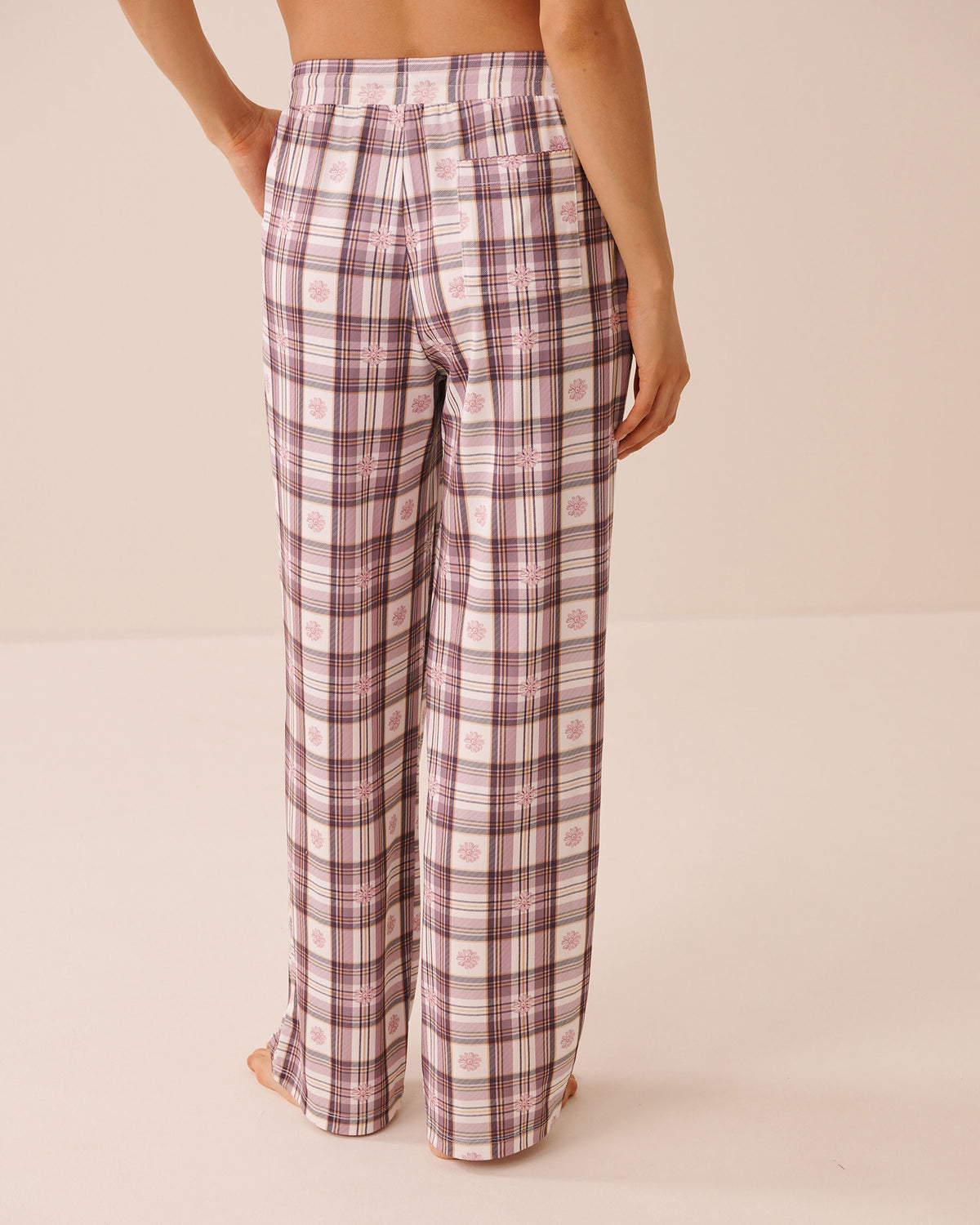 Floral Plaid Print Super Soft Pajama Pants AW26