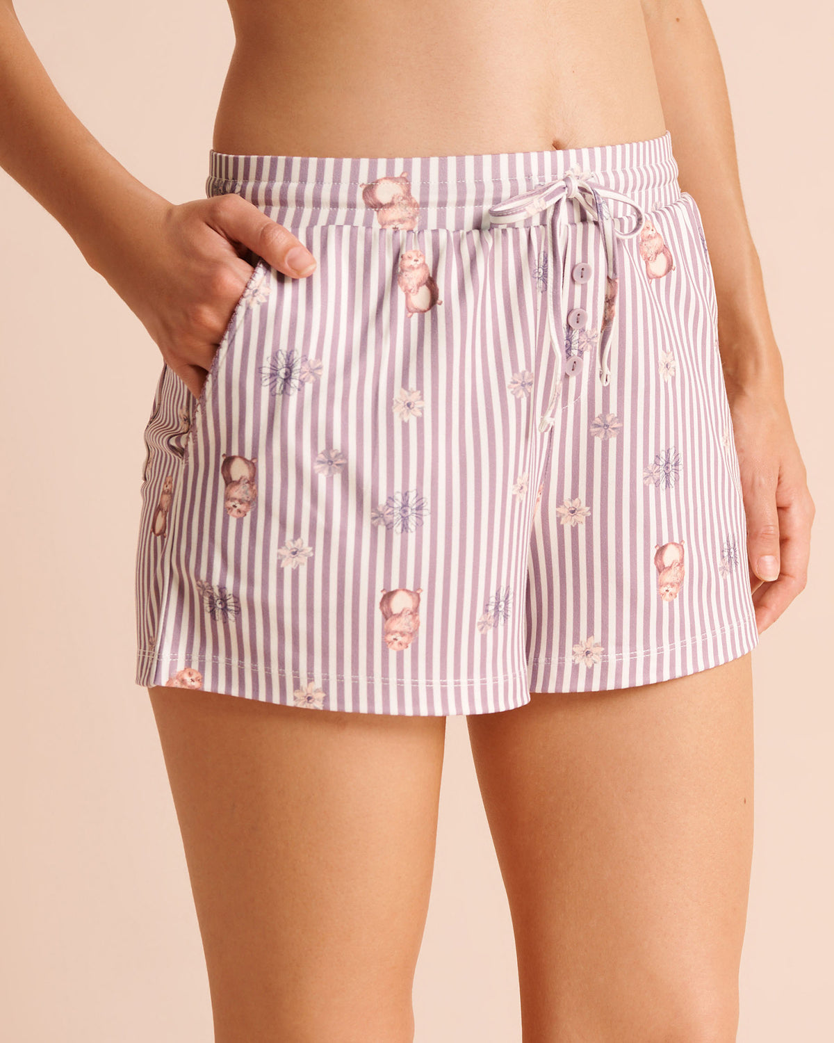 Groundhog Print Super Soft Pajama Shorts | La Vie en Rose KSA