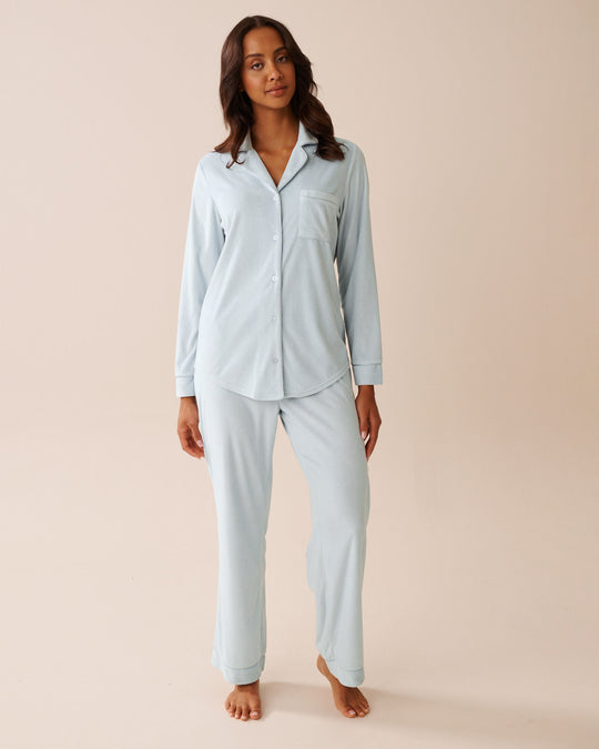 Polka Dot Soft Velour PJ Set