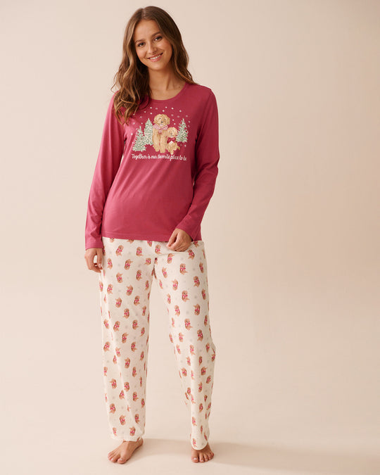 Dog Print Cotton PJ Set
