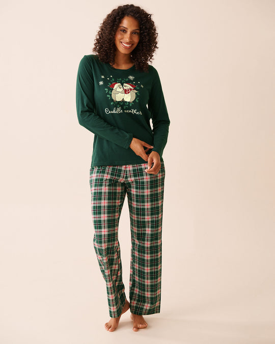 Penguin Print Cotton PJ Set