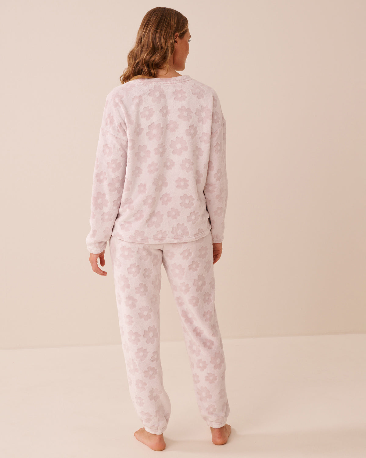 Floral Print Soft Plush Pajama Set AW26