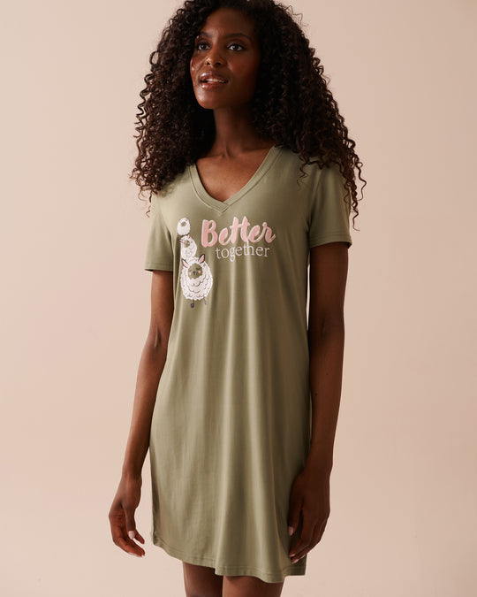 Sheep Print Super Soft Sleepshirt