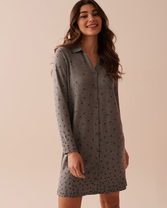 Rose Print Recycled Fibers Sleepshirt