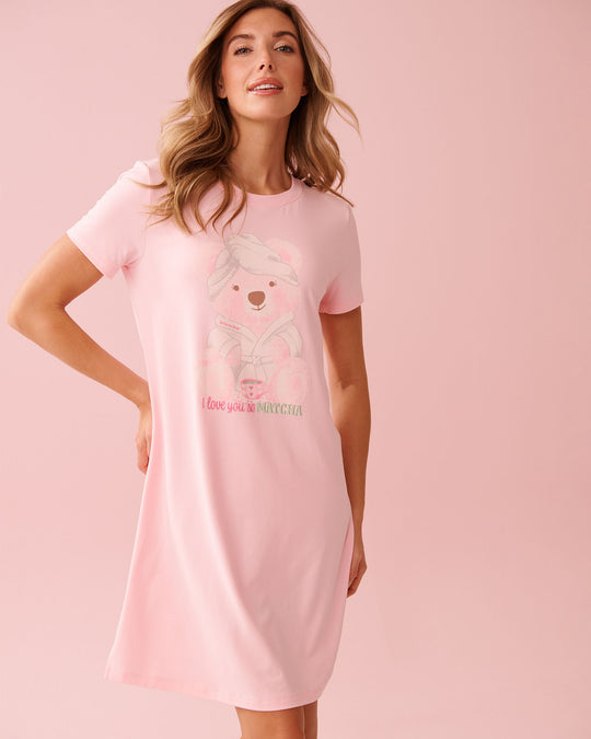 Spa Time Teddy Print Super Soft Sleepshirt
