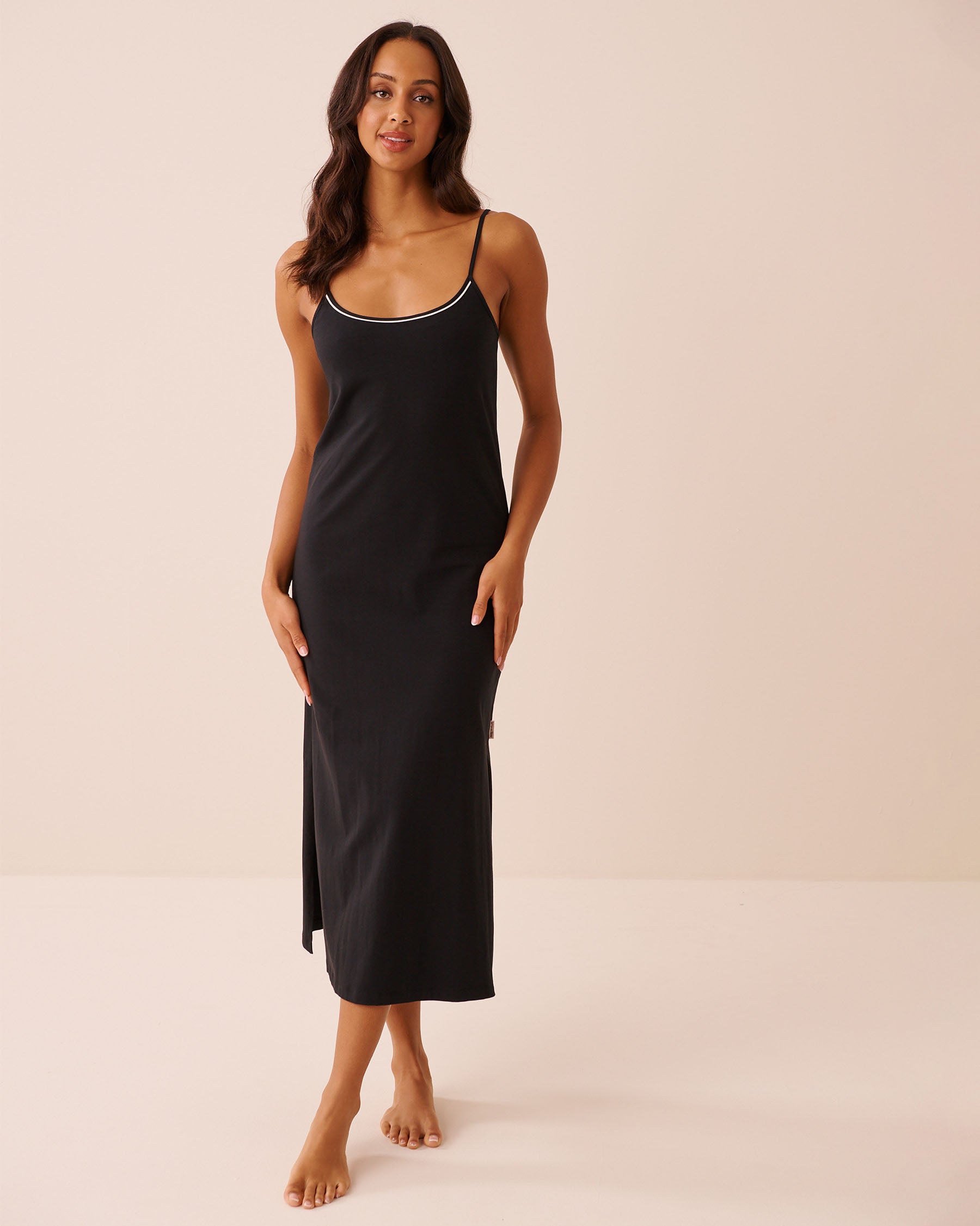 Cotton Long Nightie with Shelf Bra | La Vie en Rose KSA