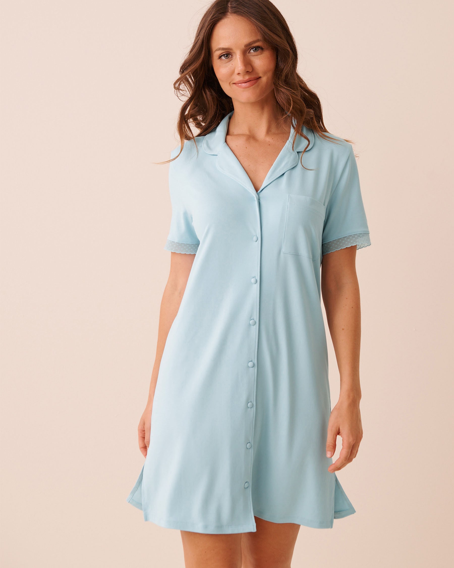 Super Soft Lace Trim Sleepshirt | La Vie en Rose KSA