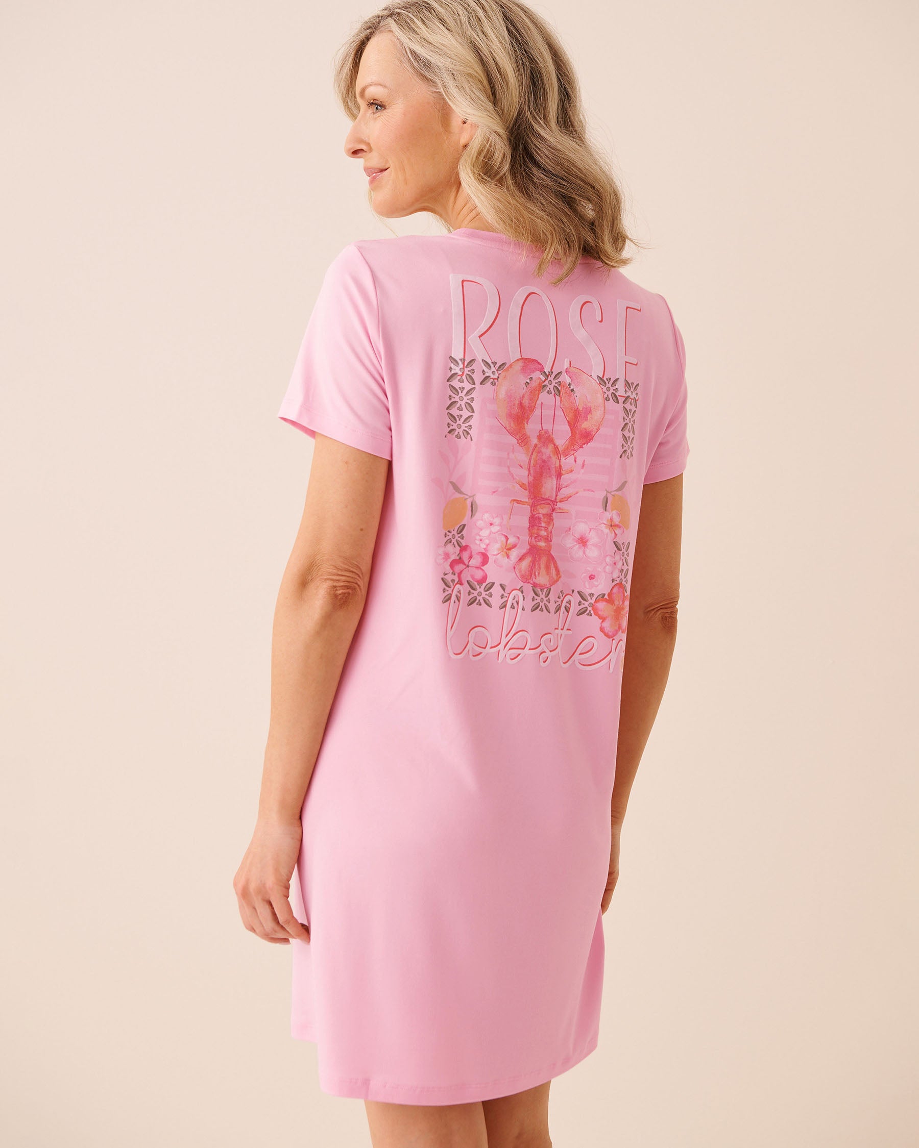 Lobster Floral Print Super Soft Sleepshirt la Vie en Rose