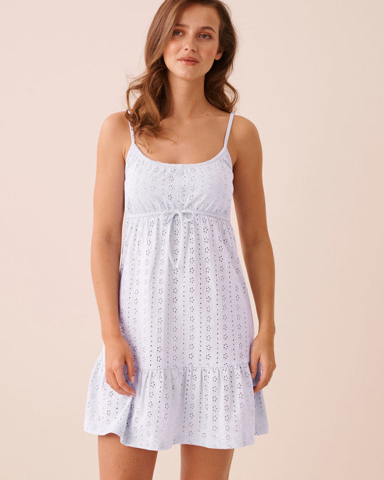 Cotton Eyelet Tiered Nightie