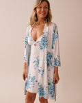 Hydrangea Print Super Soft Kimono| La Vie En Rose KSA
