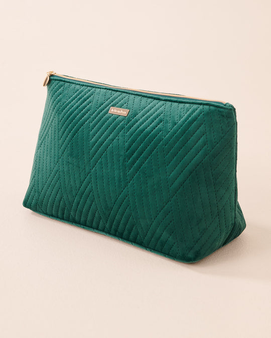 حقيبة تجميل مخملية 2 في 1