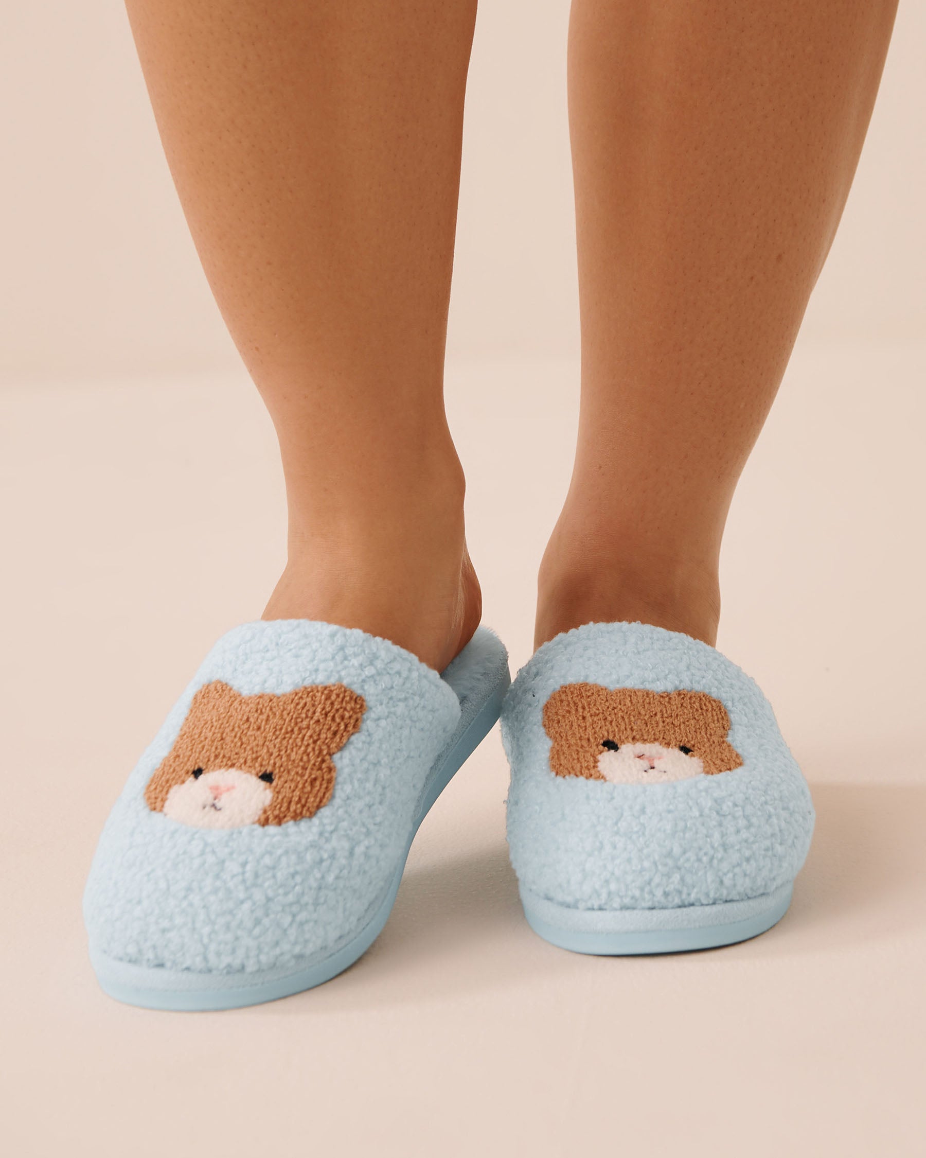Cat Pattern Curly Fur Slippers | La Vie en Rose KSA