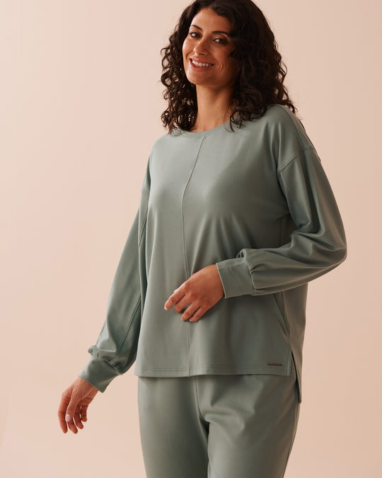 Lightly Ribbed Crew Neck Sweatshirt | La Vie en Rose KSA