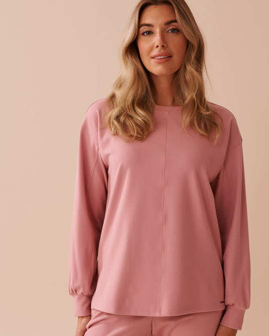 Lightly Ribbed Crew Neck Sweatshirt | La Vie en Rose KSA