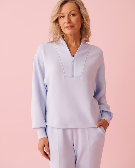 سويت شيرت بنصف سحاب متشابك