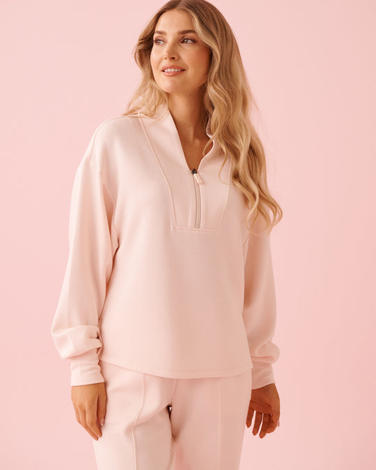 سويت شيرت بنصف سحاب متشابك