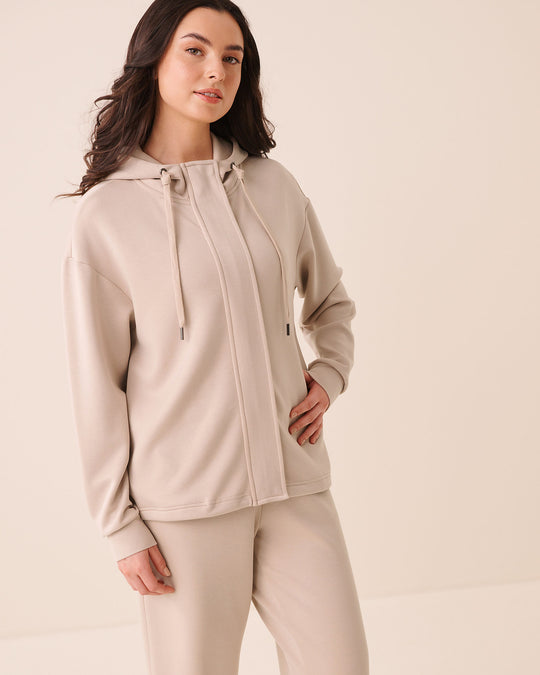 Double-knit Zip-up Hoodie