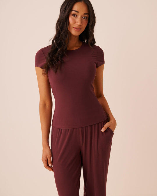Ribbed Modal Short Sleeve T-shirt