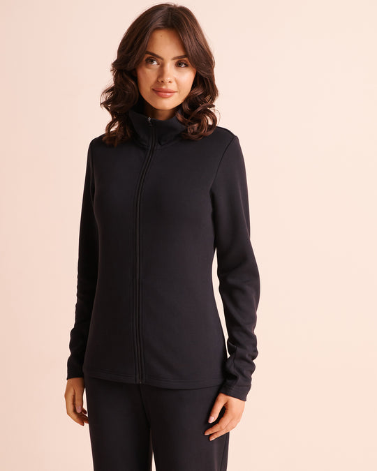 Double-knit Zip-up Sweatshirt